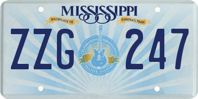 MS license plate ZZG247