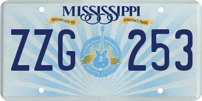 MS license plate ZZG253