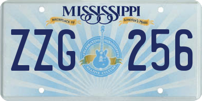 MS license plate ZZG256