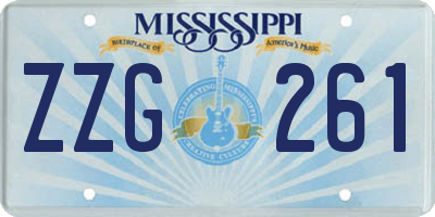 MS license plate ZZG261