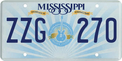 MS license plate ZZG270