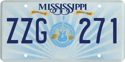MS license plate ZZG271