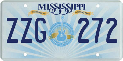 MS license plate ZZG272