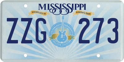 MS license plate ZZG273