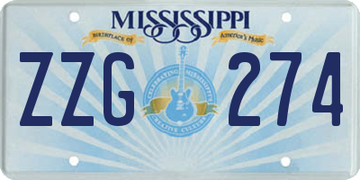 MS license plate ZZG274