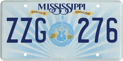 MS license plate ZZG276