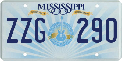 MS license plate ZZG290