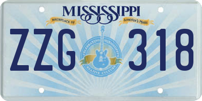 MS license plate ZZG318