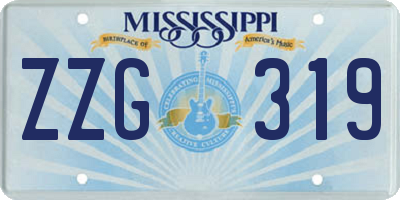 MS license plate ZZG319