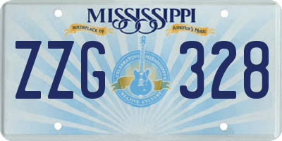 MS license plate ZZG328