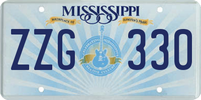 MS license plate ZZG330