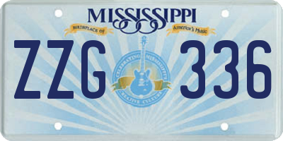 MS license plate ZZG336
