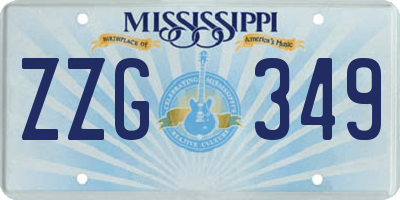 MS license plate ZZG349