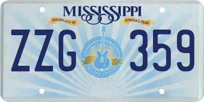 MS license plate ZZG359
