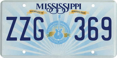 MS license plate ZZG369