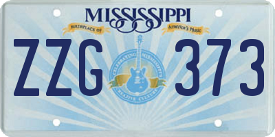 MS license plate ZZG373