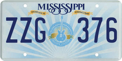 MS license plate ZZG376