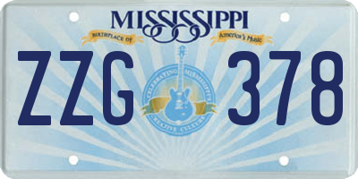 MS license plate ZZG378