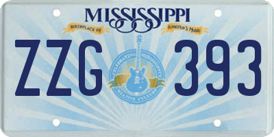 MS license plate ZZG393