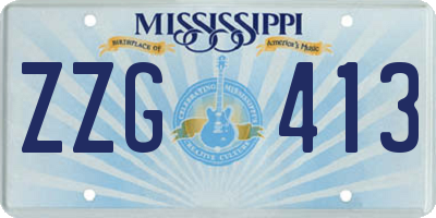 MS license plate ZZG413