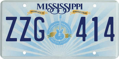 MS license plate ZZG414