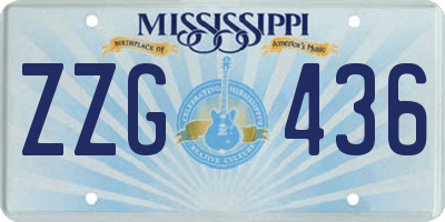 MS license plate ZZG436