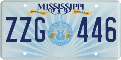 MS license plate ZZG446
