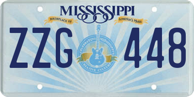MS license plate ZZG448