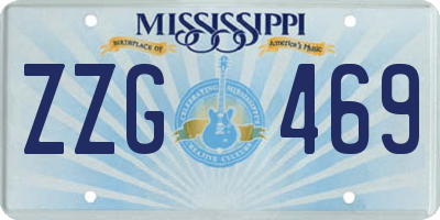 MS license plate ZZG469