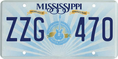 MS license plate ZZG470