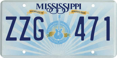 MS license plate ZZG471