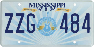 MS license plate ZZG484
