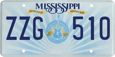 MS license plate ZZG510