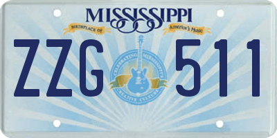 MS license plate ZZG511