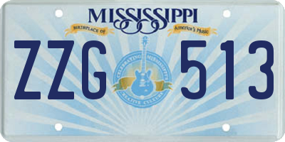 MS license plate ZZG513