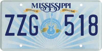 MS license plate ZZG518