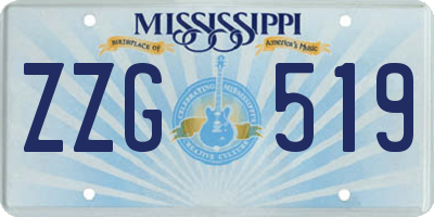 MS license plate ZZG519