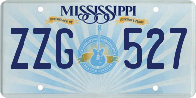 MS license plate ZZG527