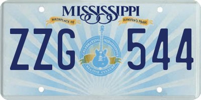 MS license plate ZZG544