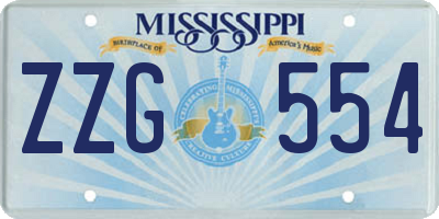 MS license plate ZZG554