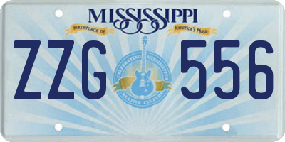 MS license plate ZZG556