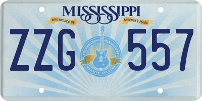 MS license plate ZZG557