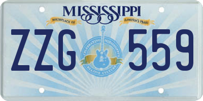 MS license plate ZZG559