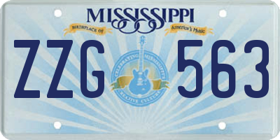 MS license plate ZZG563