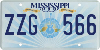 MS license plate ZZG566