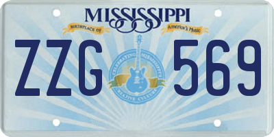 MS license plate ZZG569