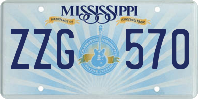 MS license plate ZZG570