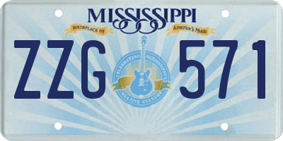 MS license plate ZZG571