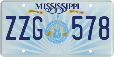 MS license plate ZZG578