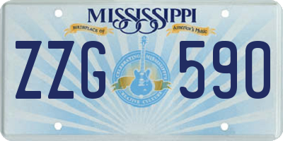 MS license plate ZZG590